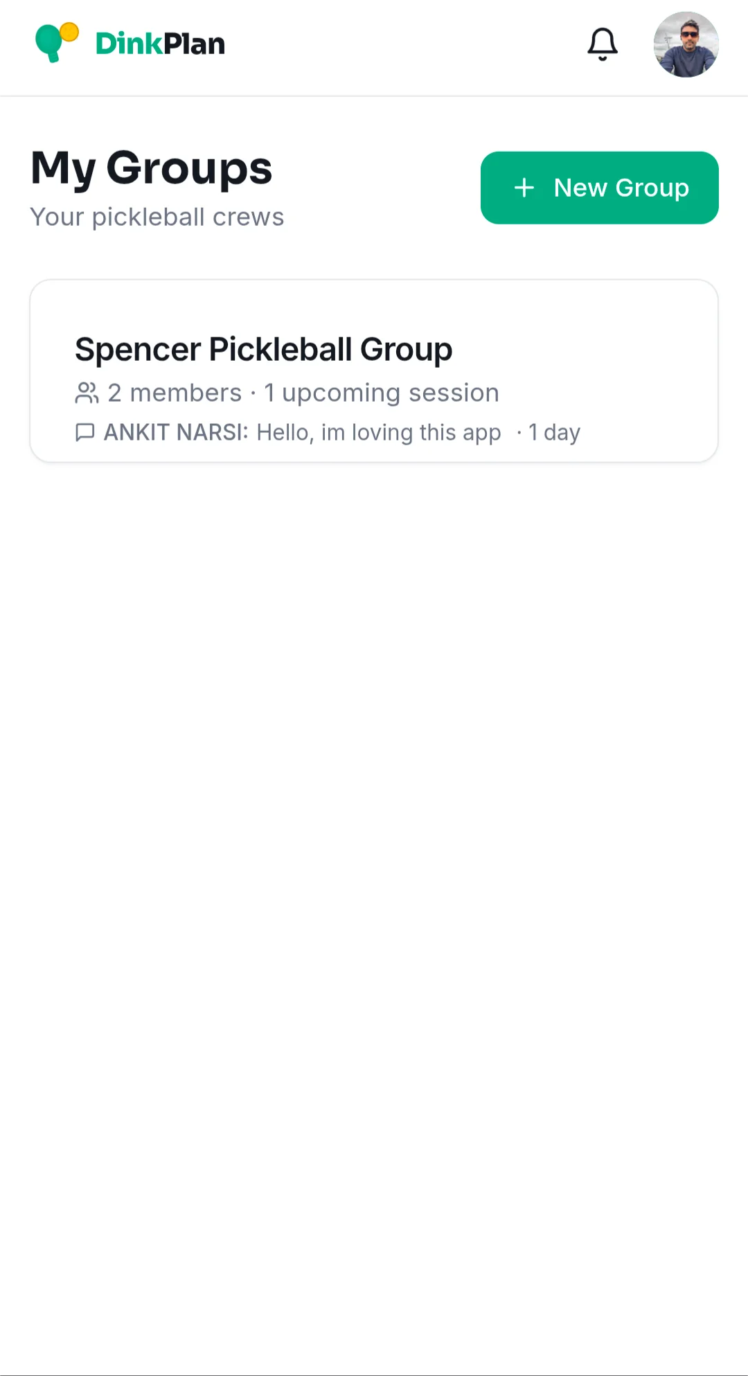Create group flow in DinkPlan